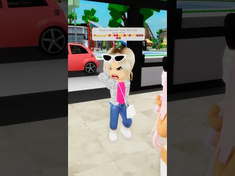 I ate the last donut and she got angry..🍩🫣#robloxshorts #roblox