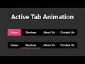 Animated Active Menu slider or Tab Indicator with HTML CSS JavaScript Animated navigation