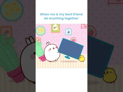When Me And My Best Friend Do Anything Together #molang #shortsfeed #cartoonforkids