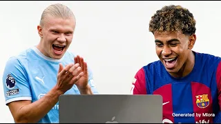 Haaland & Yamal Try Not To Laugh (IMPOSSIBLE) 💀😭 #funny #football #parody #reaction #lamineyamal