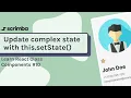 Updating complex state with this setState Class Components in React tutorial