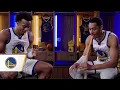 Moses Moody and Jordan Poole Compete in the Fruit Roll Up Challenge