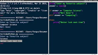 4 - If statements selection in python