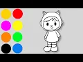 Download Lagu Cute Nina Pocoyo Drawing For Kids / Painting and Coloring Easy Drawings Step by Step