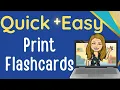 FREE CUSTOM Printable Flash Cards with Google Slides