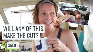 What a MESS! Decluttering 9 years of boat life & saying goodbye to some famous pair of jeans. S6#01