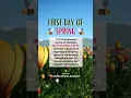 FIRST DAY OF SPRING 2025