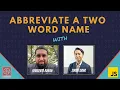 CodeWars Kata 2 - Abbreviate A Two Word Name