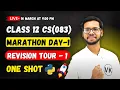 Class 12 CS Python Revision Tour 01 CBSE Computer Science 2026 Class 12 Python Vishal Kumar