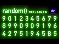 Random Expressions Numbers After Effects Tutorial