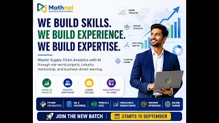 Join Supply Chain Analytics with AI Python ML Inventory Optimization starting on 15th September
