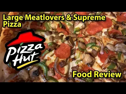 PIZZA HUT® | LARGE SUPREME & MEAT LOVERS PIZZA 🍕 | Taste Test & Review | JKMCraveTV