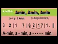 Lagu KJ 478B AMIN, AMIN, AMIN  (Instrumen) (Liturgi Denmark)