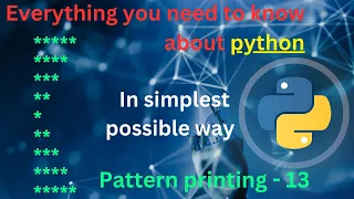 Pattern printing 13 mirror image pattern printing in python python full course complete python