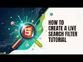Live Search App in JavaScript Real Time Wikipedia API Project for Beginners