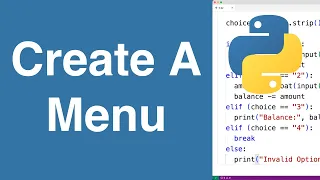 Create A Menu Python Example
