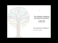 Global Evidence Synthesis Initiative GESI Introductory Webinar