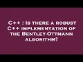 C Is there a robust C implementation of the Bentley-Ottmann algorithm