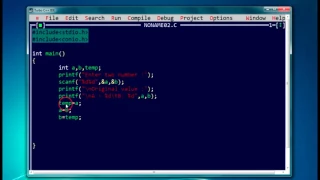 C Program for swapping using temp variable