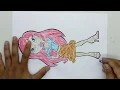 beautifull princess bratz doll drawing and coloring learn for kids
