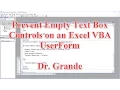 Preventing Empty Text Box Controls on an Excel VBA UserForm