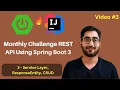 Service Layer ResponseEntity CRUD Monthly Challenge REST API Tutorial Project