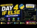 Python Journey Day 4 If Else Statement in Python Python Tutorial for Beginners