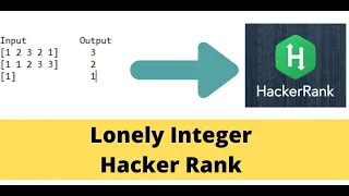 lonely Integer Hackerrank Bitwise Operations Competitive Programming XOR operation in python