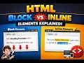 HTML Block vs Inline Elements Explained With Examples Complete Beginner Guide - English