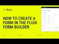 How to create a form in the Fluix form builder