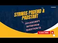 JS Strings padEnd padStart - JS Interview Question 13