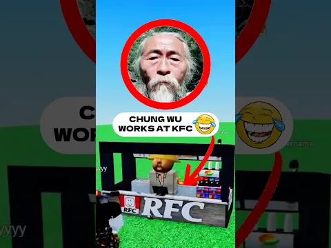 CHUNG WU WORKS AT KFC😂😂 #roblox #robloxmemes #robloxshorts #robloxedit #robloxfunnymoments