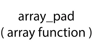 array - pad array function php bangla tutorial