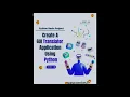 Yadda Zaku hada app mai fassara hausa Create A GUI Translator Application Using Python