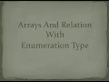 arrays and enumeration type