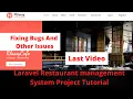 Fix bugs and Issues Laravel Restaurant Management System Project Tutorial