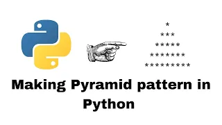Creating pyramid pattern using Python Python programming tutorial Full code in description
