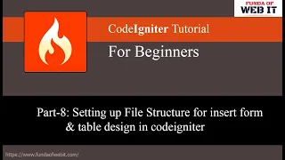 Codeigniter 3 Tutorial Part-8 Setting up File Structure for insert form design table design