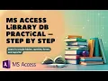 Library Database in MS Access Create Books Table Queries Form Report Step by Step