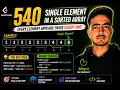 LeetCode 540 Binary Search Pattern O log n