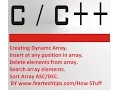 HowtodoStuffPC Array operation del insert search in C Array DATA STRUCTURES