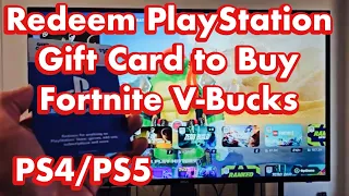 How to Redeem PlayStation Gift Card on to Buy Fortnite V-Bucks