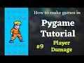 Player Damage - Pygame tutorial 9 in hindi Pygame Tutorial How to make games in python
