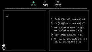 2021 AP CSA MCQ Question 9 - Math random Simulation of Dice