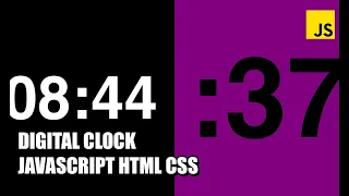 Digital Clock JavaScript HTML CSS How to make clock in JS
