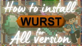 How to install hack and cheats for Minecraft WURST hacked client install