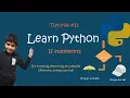 Learn Python Tutorial 13 If Statements