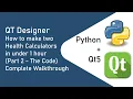 PyQt5 Designer Python - How to Create 2 Health Calcs in Under 1 Hour Complete Walkthrough Part 2