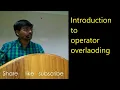 INTRODUCTION TO OPERATOR OVERLOADING OPERATOR FUNCTION CREATION C PROGRAMMING -lecture--26