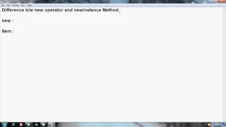 Java Interview Questions Difference between new operator and newInstance method Part 1
